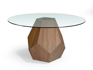 1093 - Round wood and glass dining table _ Angel Cerdá